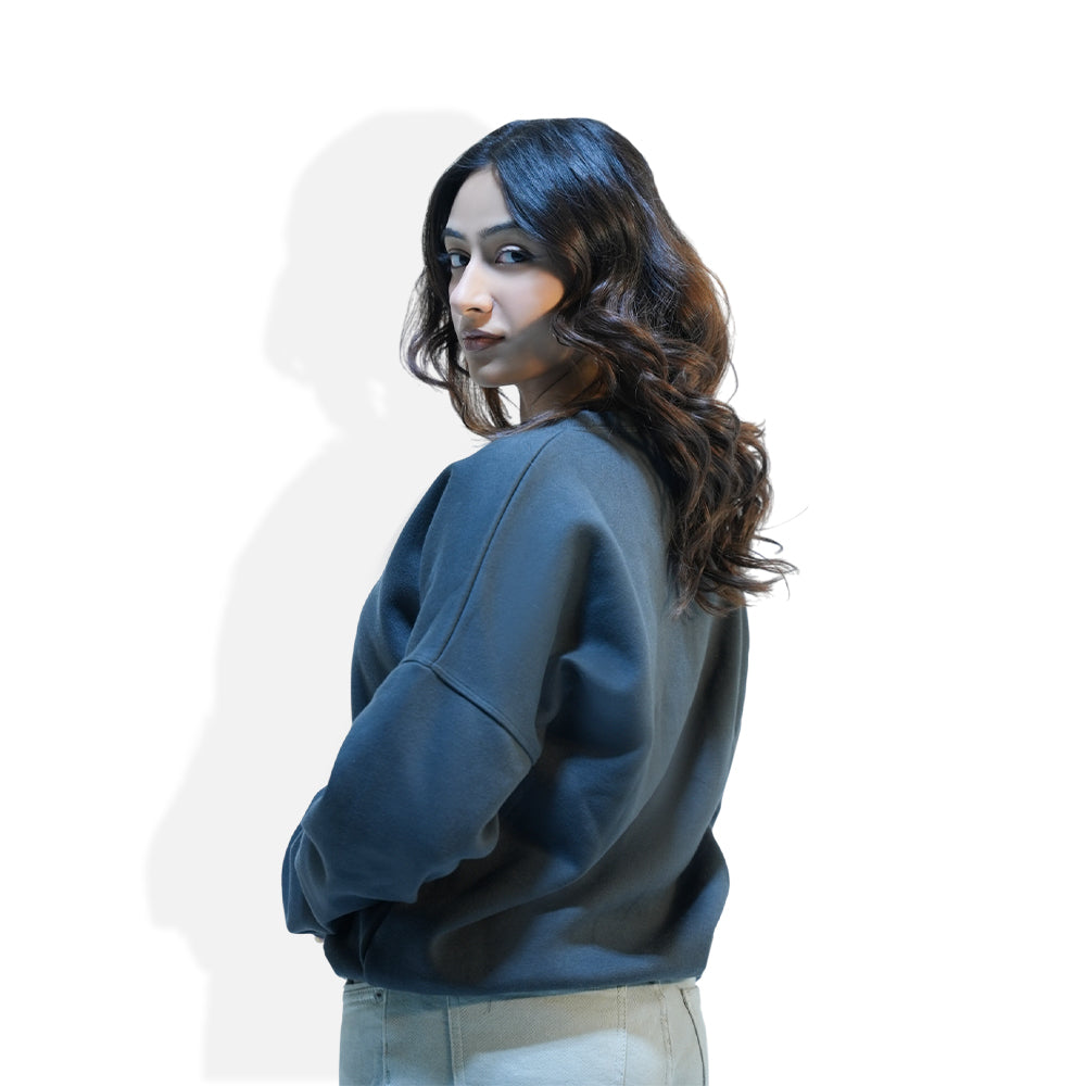 Down-Shoulder Graphic Sweatshirt – Relaxed Fit | Modern Streetwear