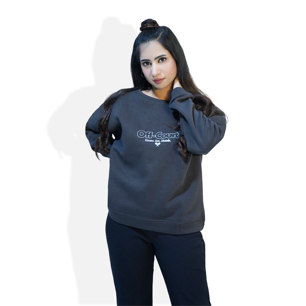 Down-Shoulder Graphic Sweatshirt – Relaxed Fit | Modern Streetwear