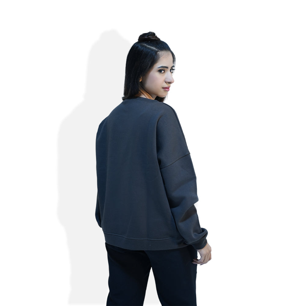 Down-Shoulder Graphic Sweatshirt – Relaxed Fit | Modern Streetwear