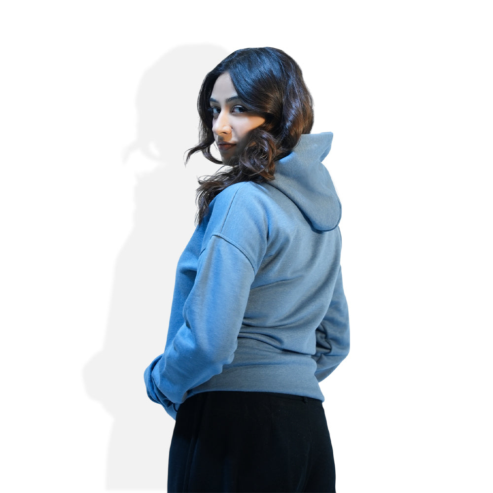 Down-Shoulder Graphic Hoodie – Relaxed Fit Streetwear